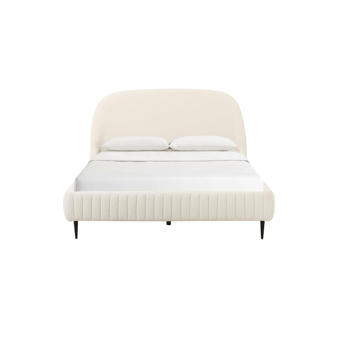 Denise Cream Boucle Bed in Queen