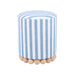 Dex Pastel Blue Striped Linen Ottoman image