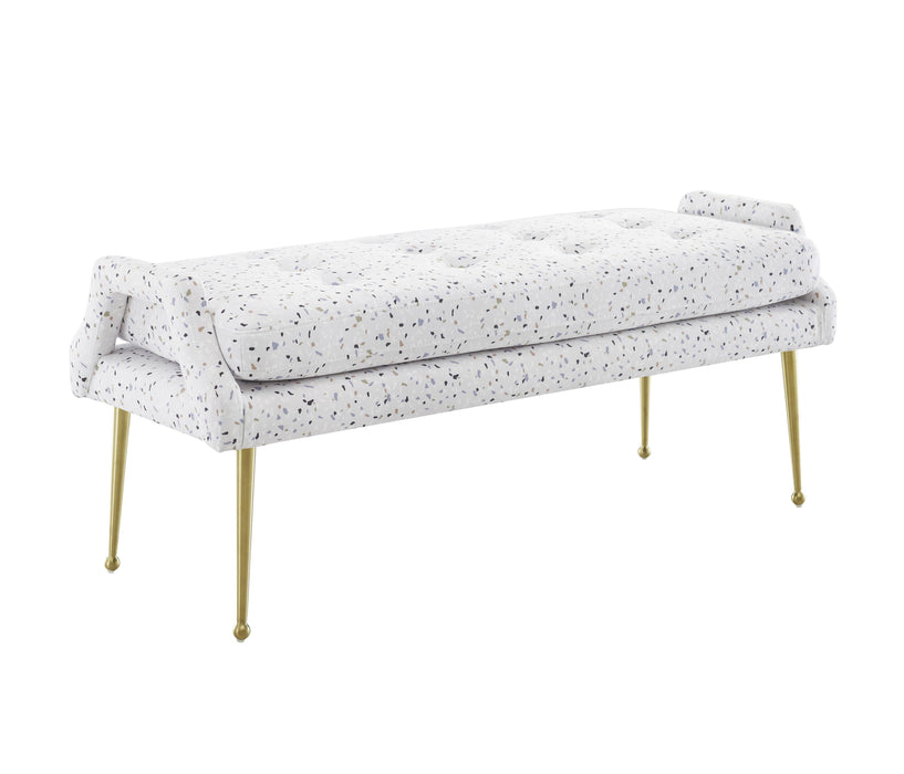 Eileen Terrazzo Velvet Bench image