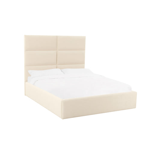 Eliana Cream Velvet Queen Bed image