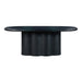 Elika Black Faux Plaster Oval Dining Table image