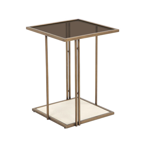 Emma Cream Ash & Glass Side Table image