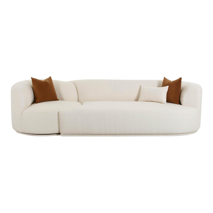 Fickle Cream Boucle 2-Piece Modular RAF Sofa