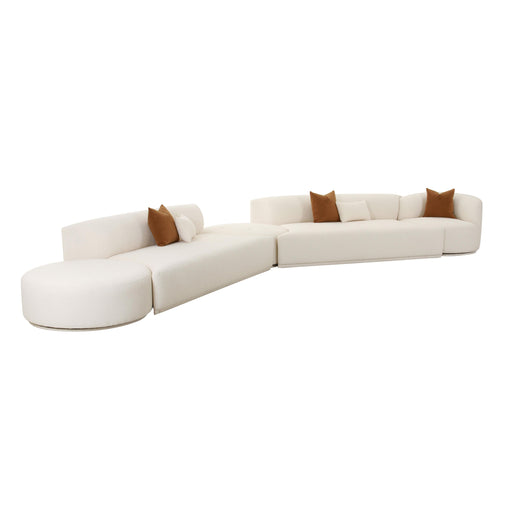 Fickle Cream Boucle 5-Piece Modular Chaise Sectional image