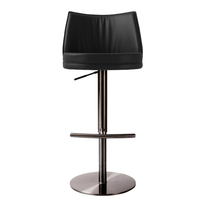 Gala Black Vegan Leather on Adjustable Stool