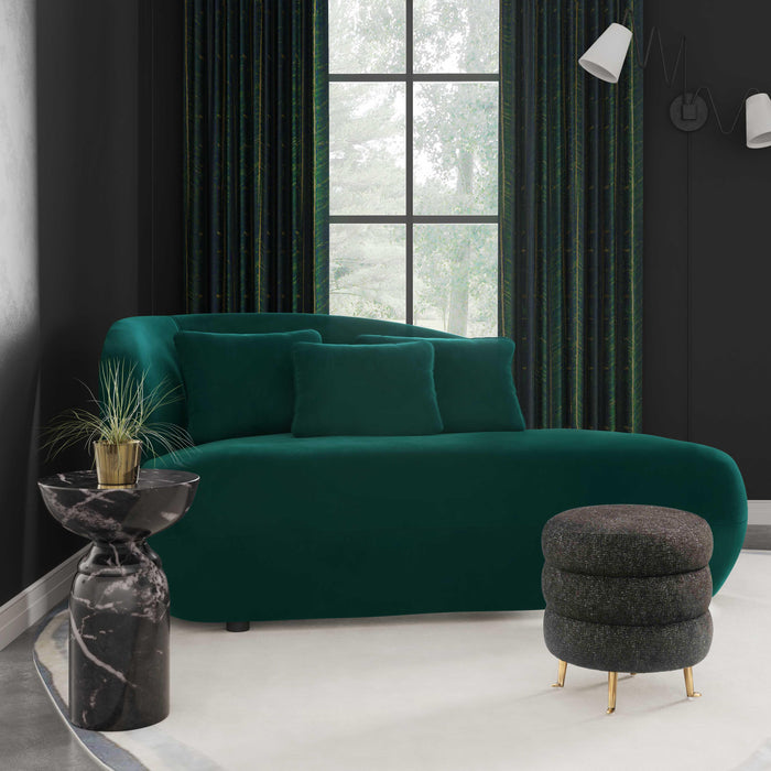 Galet Green Velvet Chaise