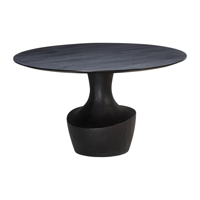 Gevra Black Acacia & Faux Plaster Dining Table image