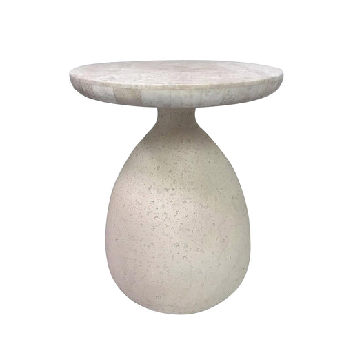 Gina Cream Travertine Side Table image