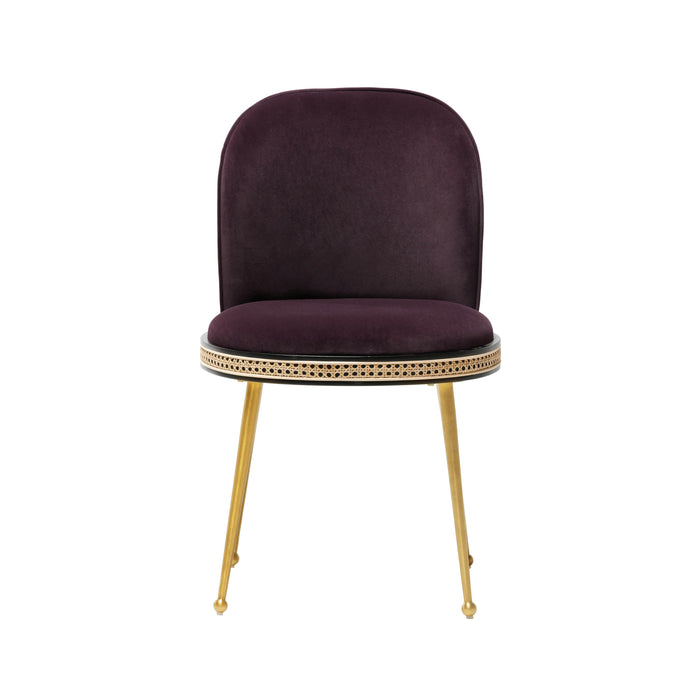 Harley Eggplant Velvet Dining Chair