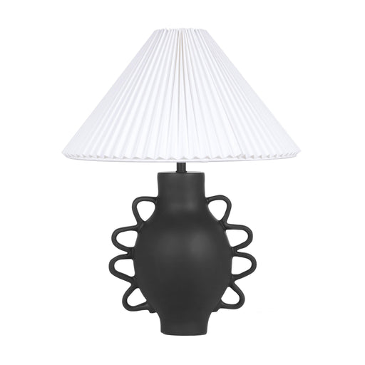 Hazza Black Pleated Table Lamp image