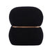 Helga Black Vegan Shearling Ottoman image