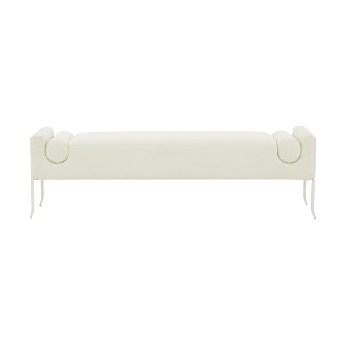 Ines Cream Boucle Bench