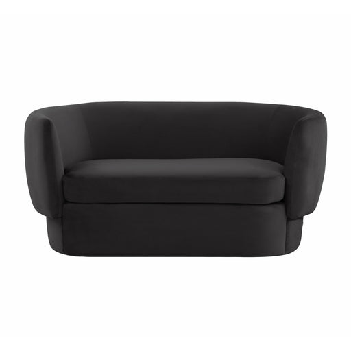 Isabella Black Velvet Loveseat image