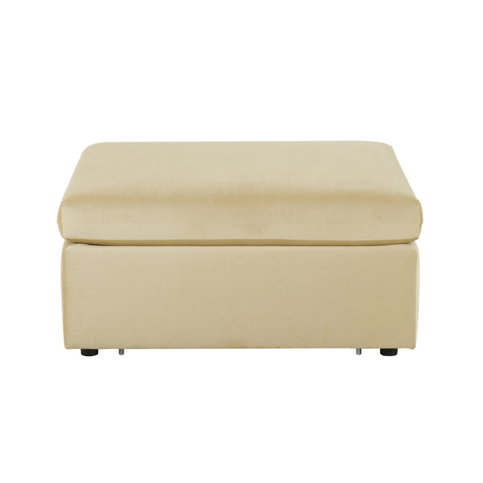 Jessie Champagne Velvet Modular Ottoman