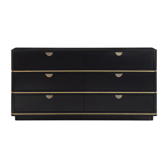 Julieta Black 6 Drawer Dresser