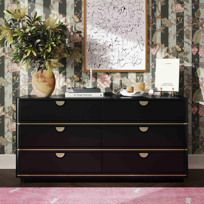 Julieta Black 6 Drawer Dresser