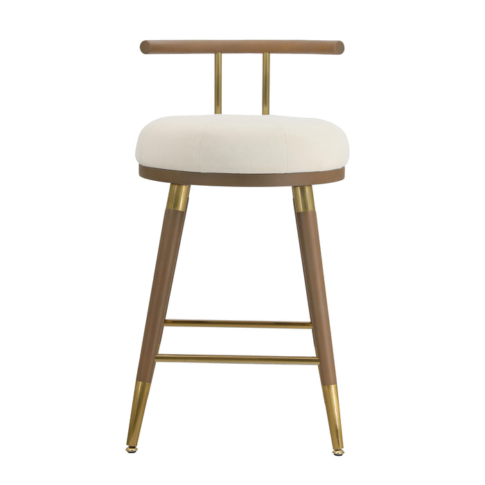 Juniper Cream Velvet Barstool