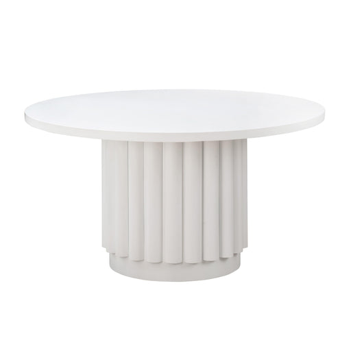 Kali 55 Inch White Round Dining Table image