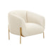 Kandra Cream Velvet Accent Chair image