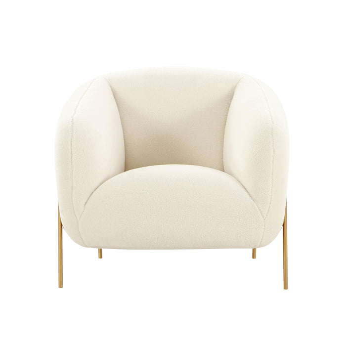 Kandra Cream Shearling Accent Chair