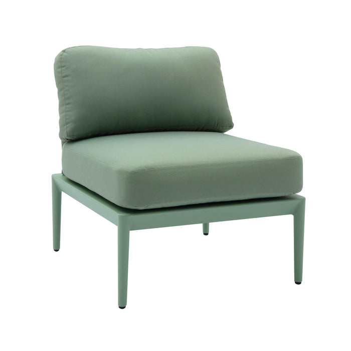 Kapri Moss Green Modular Outdoor Armless Chair image