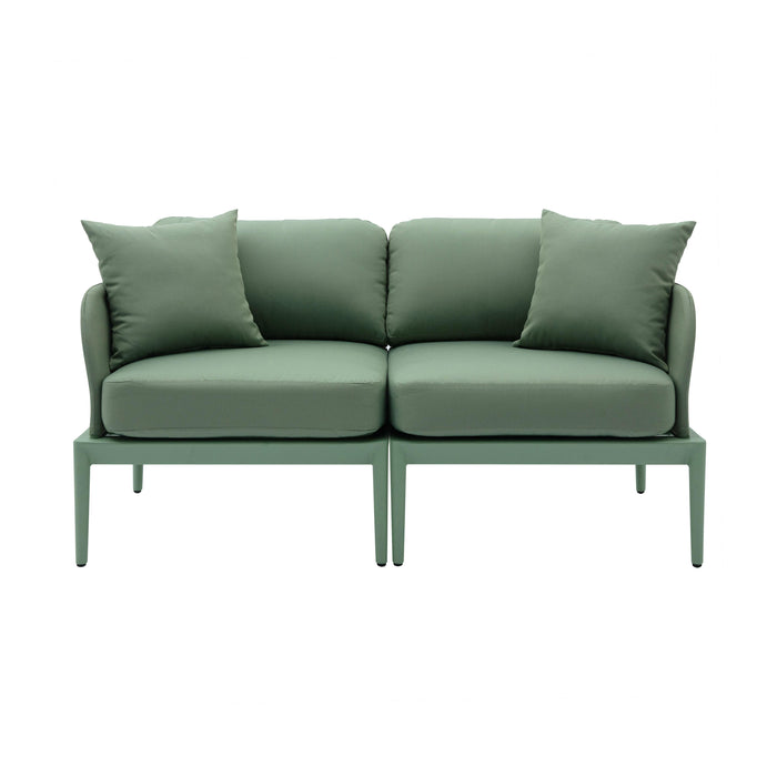 Kapri Moss Green Modular Outdoor Loveseat