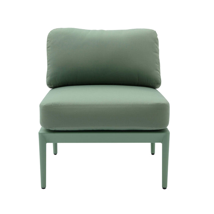 Kapri Moss Green Modular Outdoor Armless Chair