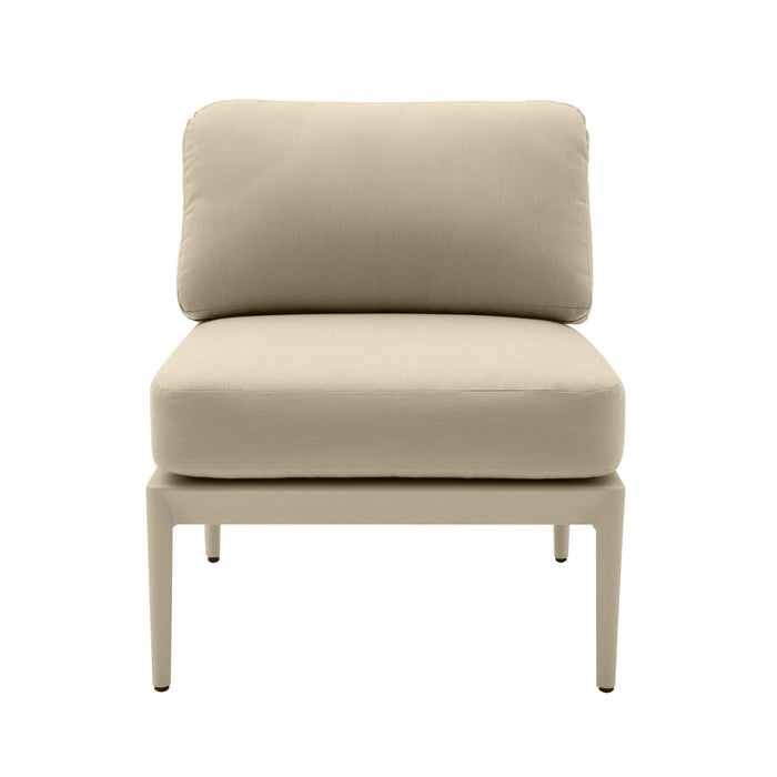 Kapri Taupe Modular Outdoor Armless Chair