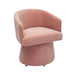 Kristen Pink Upcycled Chenille Rolling Desk Chair image