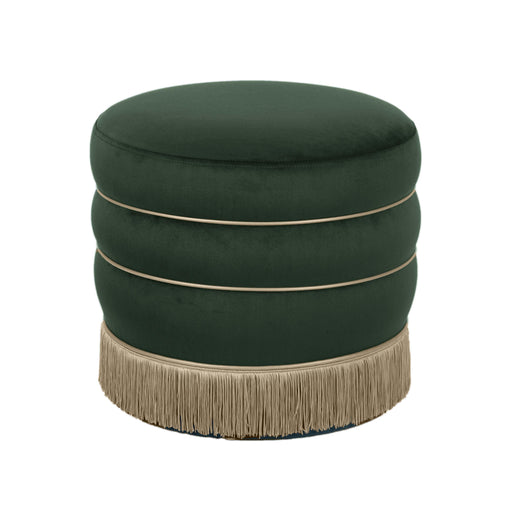 Lakka Green Velvet Ottoman image