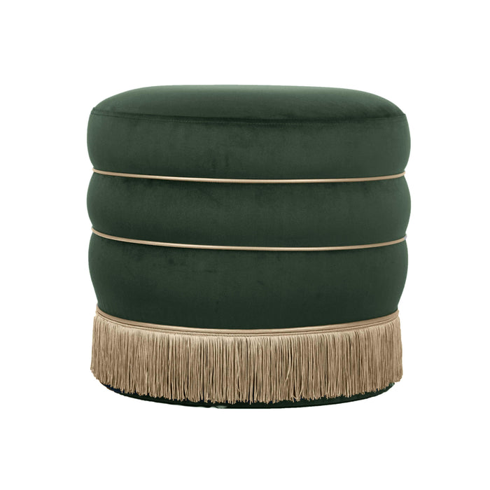 Lakka Green Velvet Ottoman