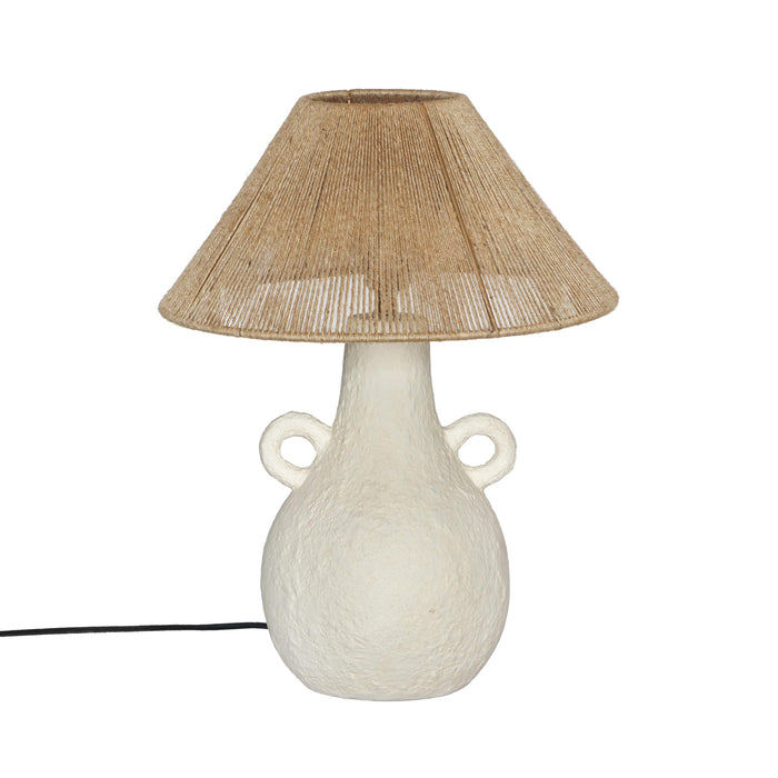 Lalit Natural & White Ceramic Table Lamp image