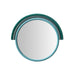 Lally Aqua Velvet Round Wall Mirror image