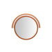 Lally Terracotta Velvet Round Wall Mirror image