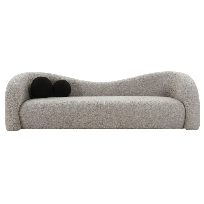 Leonie Grey Faux Shearling Sofa