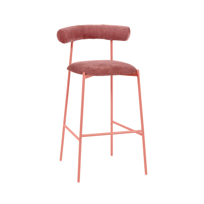 Liliana Mauve Velvet Bar Stool image