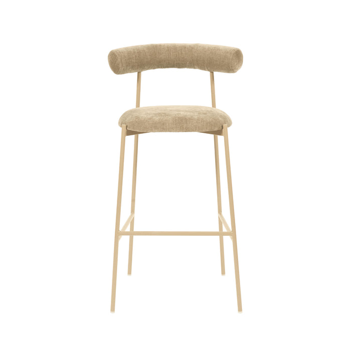 Liliana Taupe Velvet Bar Stool