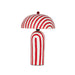 Maiori Red Striped Papier Mache Table Lamp image