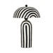 Maiori Black Striped Papier Mache Table Lamp image