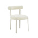 Margaret Cream Chenille Bolster Back Dining Chair image