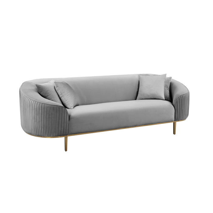 Michelle Light Grey Pleated Sofa image