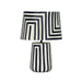 Minori Black Striped Papier Mache Table Lamp image