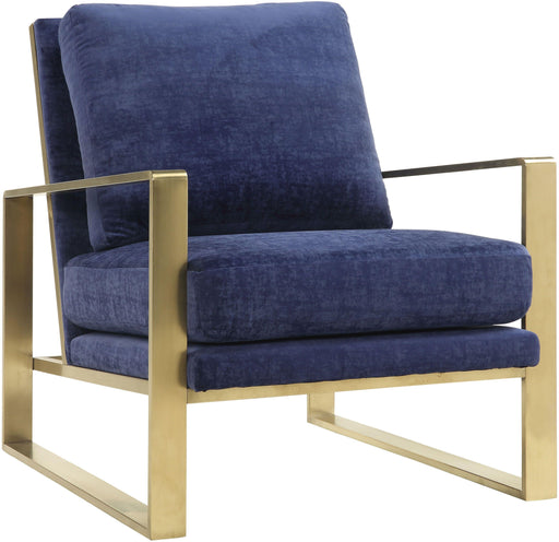 Mott Navy Slub Velvet Chair image