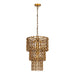 Nirsa Brass Chain Link 3-Tier Chandelier image