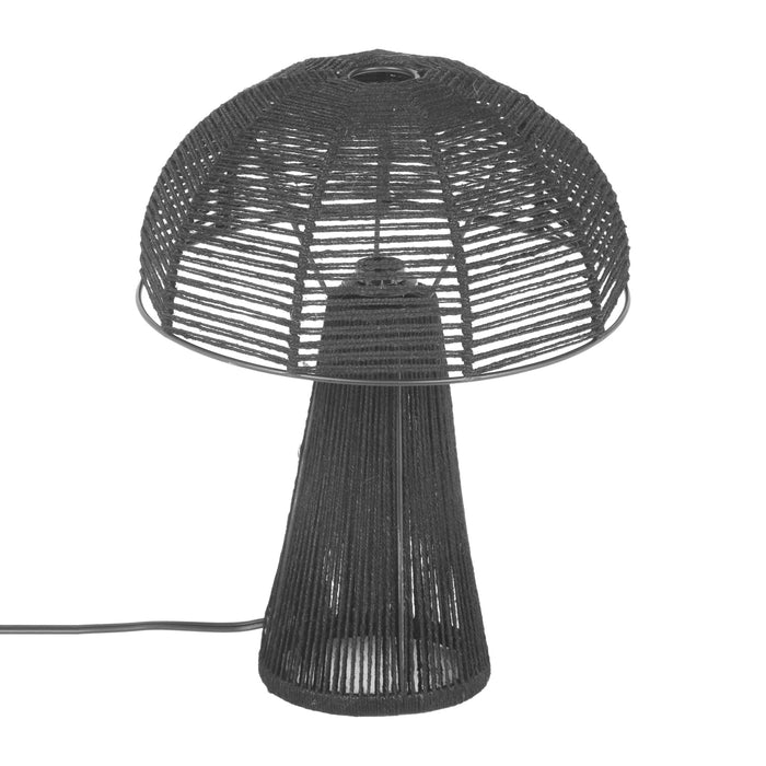 Oddy Black Jute Table Lamp