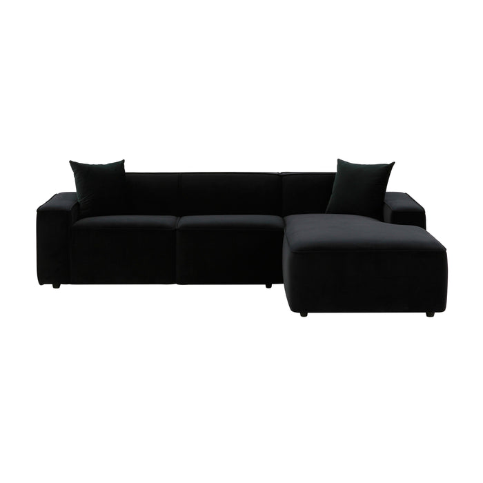 Olafur Black Velvet Sectional - RAF