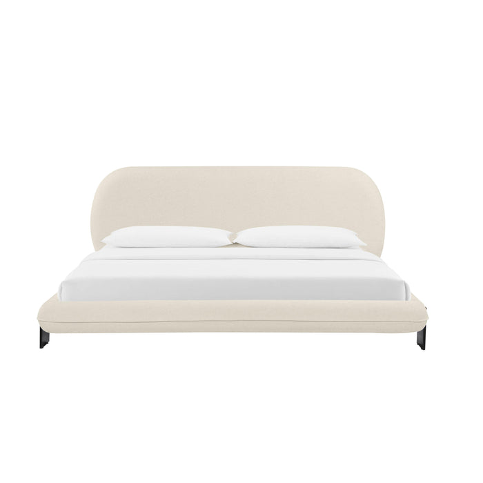 Ophelia Cream Faux Wool King Bed