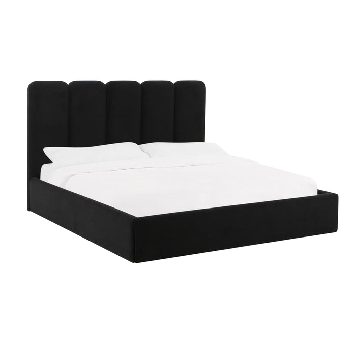 Palani Black Velvet King Bed image