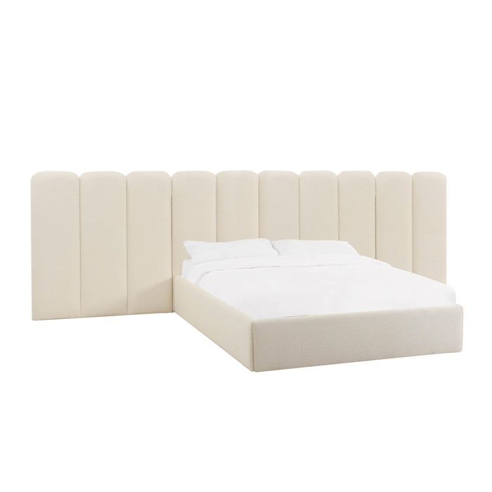 Palani Cream Boucle King Bed with Wings image