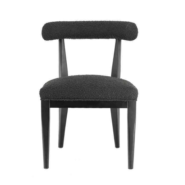 Palla Black Boucle Dining Chair